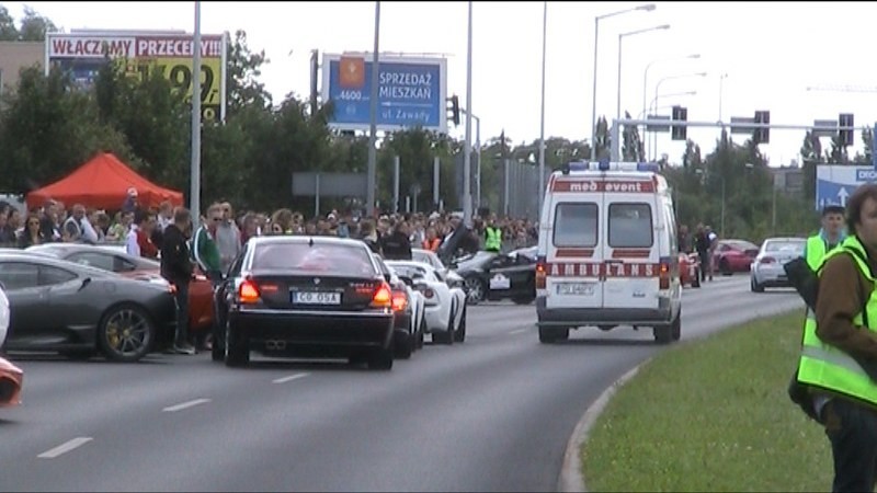 Wypadek w Poznaniu na Gran Turismo Polonia 2013