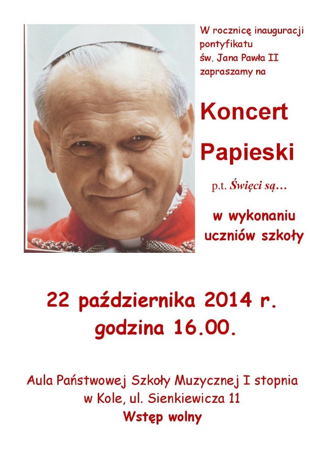 Koncert Papieski w PSM