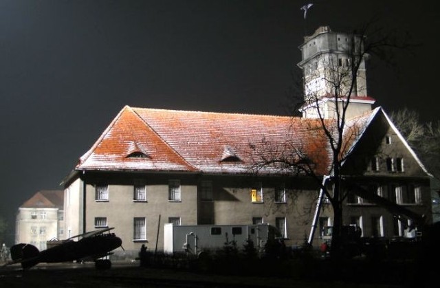 Wieża na Ławicy, która ucierpiała podczas ataku powstańców.