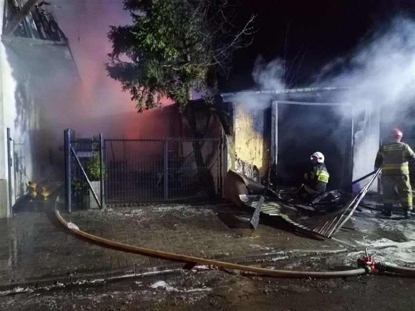 Pożar garażu w Izbicy Kujawskiej