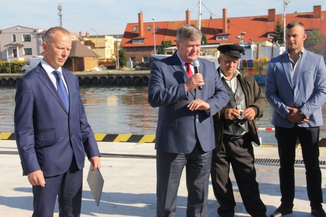 Otwarcie nabrzeża stoczniowego w Łebie