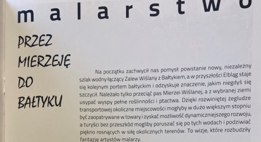 Przekop Mierzei Wiślanej na płótnach artystów. Wystawa obrazów w elbląskim ratuszu