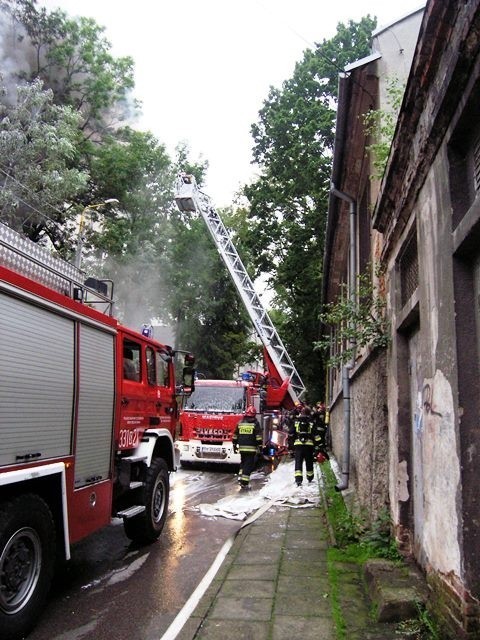 Pożar w Bielsku-Białej przy ul. Listopadowej