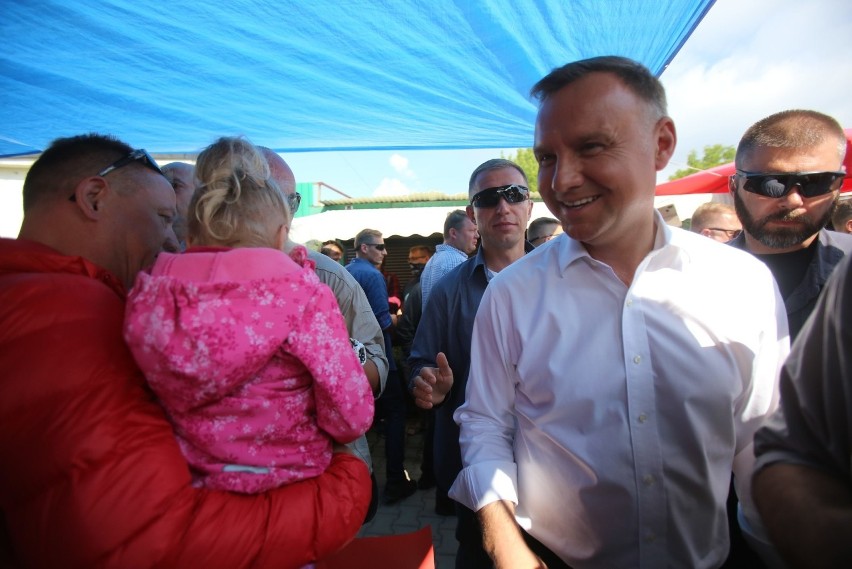 Andrzej Duda odwiedził Dąbrowę Górniczą. Prezydent spotkał...