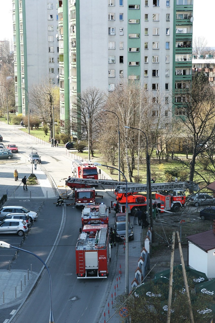 Pożar na Białym Prądniku przy ul. Imbramowskiej [ZDJĘCIA]