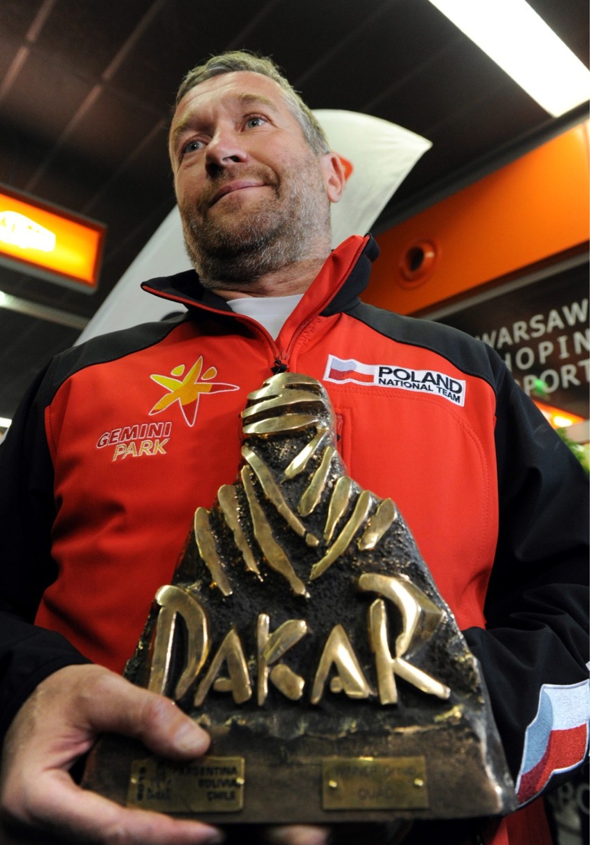 37. Rajd Dakar. Zwycięzca rajdu Dakar, Rafał Sonik, na...