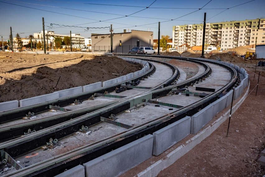 Trwa przebudowa pętli tramwajowej na Krowodrzy Górce