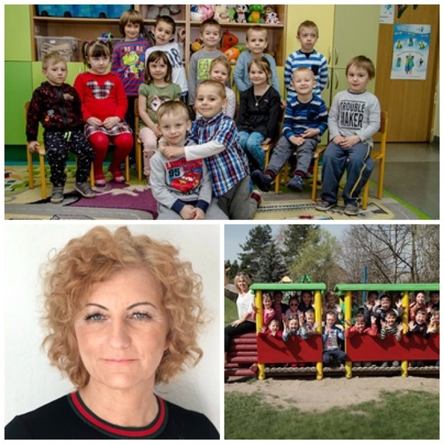 Na zdjęciu pani Monika - nasza laureatka oraz dwie najlepsze grupy przedszkolne w powiecie świdnickim
