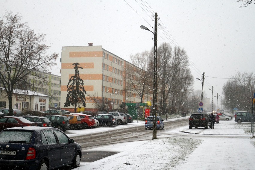 Piotrków, zima 2020: Pierwszy śnieg w tym roku spadł w...