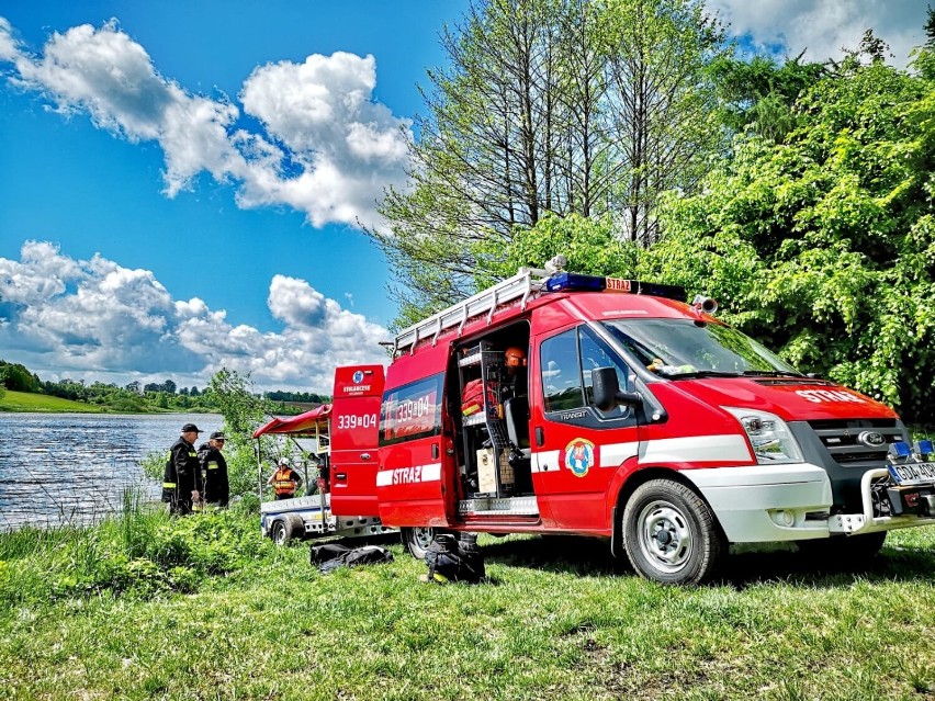 Pożar lasu - ćwiczenia strażków