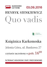 Narodowe Czytanie w Książnicy Karkonoskiej. Ksiądz, prezydent,  emerytka będą czytać "Qvo vadis"