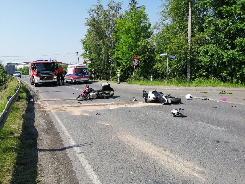 Trzy osoby ranne w zderzeniu dwóch motocykli na dw 933 w Gorzowie