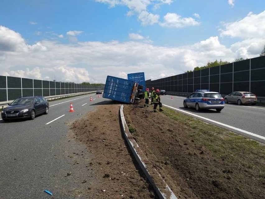 Chwile grozy na autostradzie koło Tarnowa [WIDEO] 