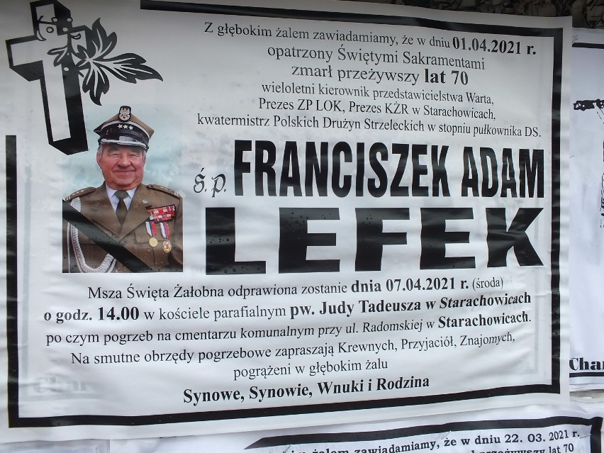Zmarł Franciszek Adam Lefek, działacz społeczny ze Starachowic. Miał 70 lat