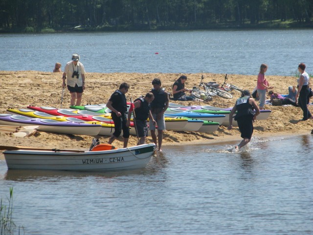 Plaża przy górnym zbiorniku w Zielonej