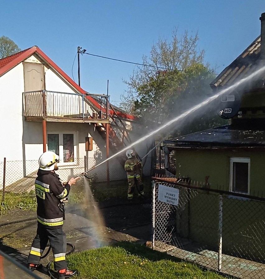 Pożar domu w Szymankowie