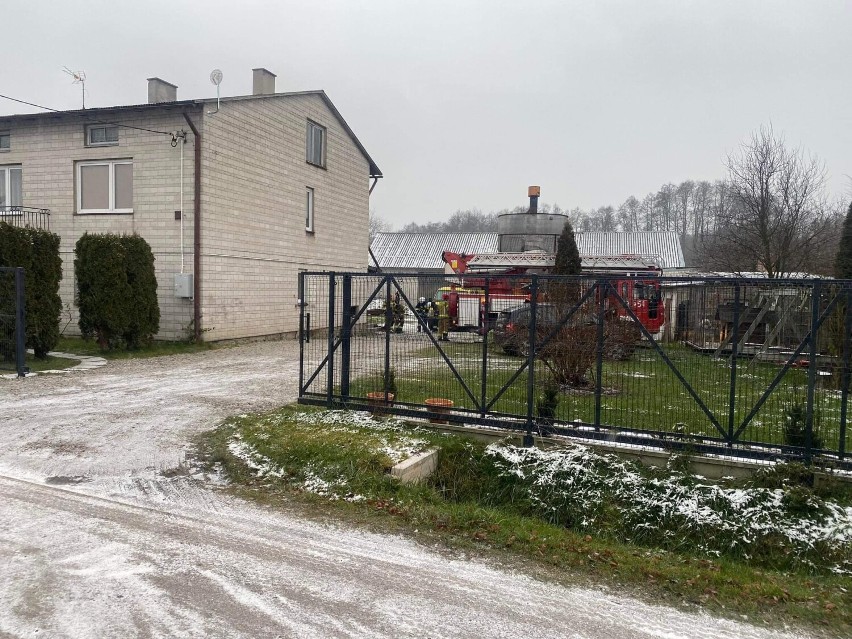 Pożar w domu w Dobrej w gminie Sędziejowice   