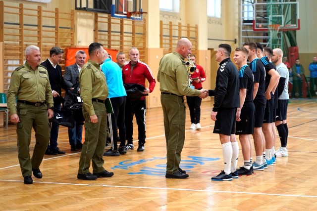 Turniej o Puchar Komendanta Bieszczadzkiego Oddziału SG w halowej piłce nożnej.