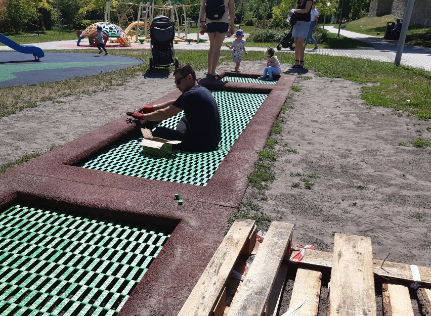 Wreszcie! Trampolina na goleniowskich Plantach w naprawie