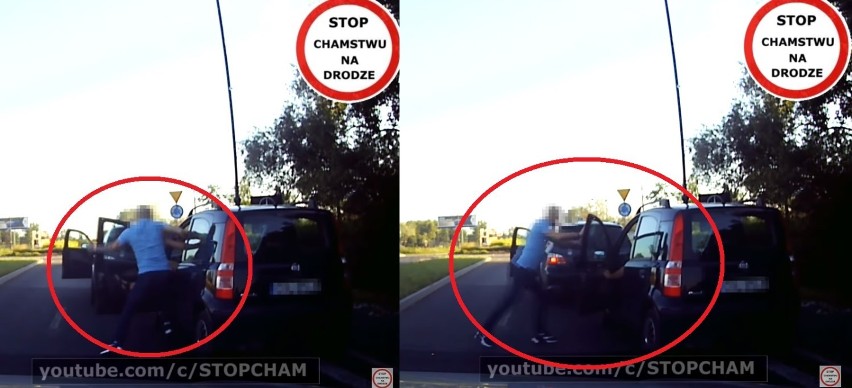 Bójka kierowców na środku jezdni w Rudzie Śląskiej. Powód? Panda miała zajechać drogę BMW. W ruch poszły pięści [WIDEO + ZDJĘCIA]