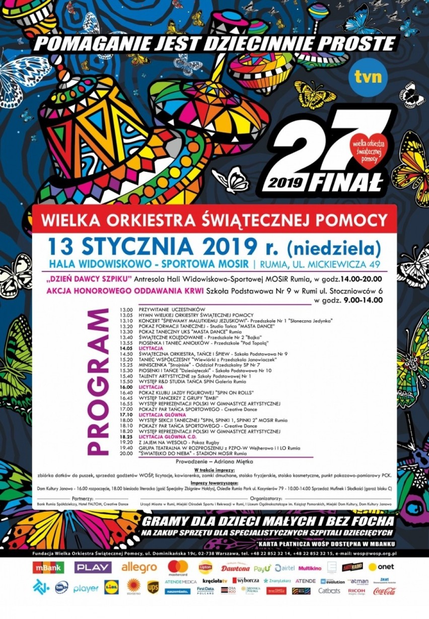 27. Finał WOŚP. Zobacz co będzie się działo w powiecie wejherowskim [PROGRAM]