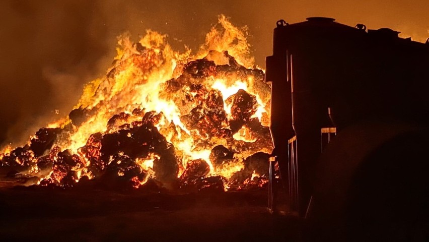 Ogromny pożar na terenie firmy w Przytocznej