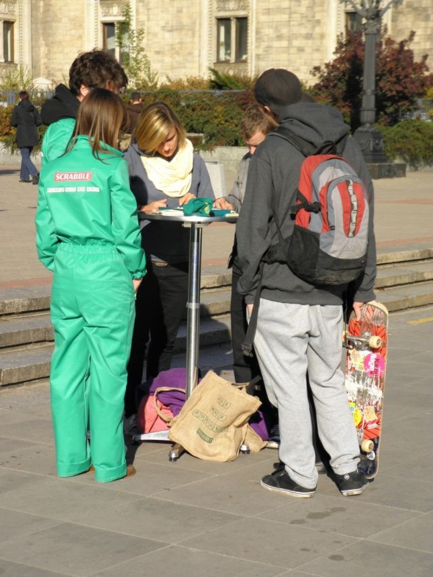 Scrabble pod Pałacem Kultury