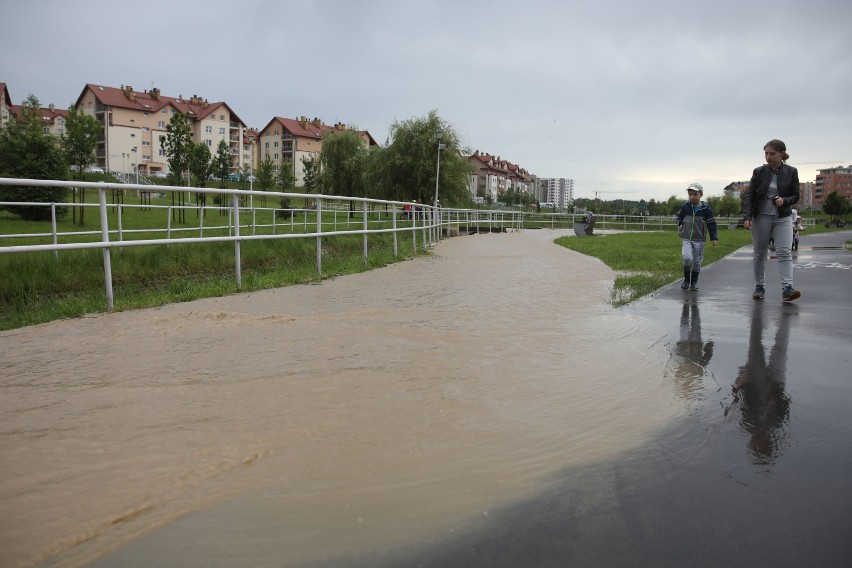 Ulewa w Rzeszowie. Znów ulice spłynęły wodą. Podtopienia na osiedlu Projektant