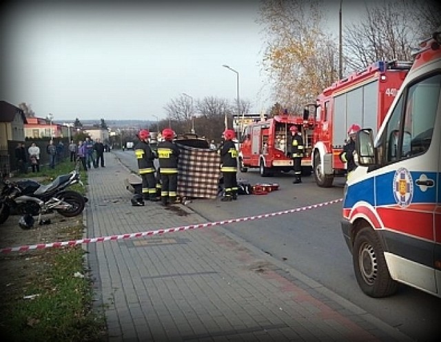 Wypadek w Jaśle. Zginął motocyklista