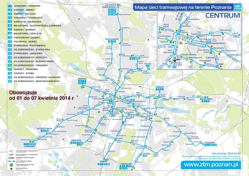 Remont ronda Rataje: Od 1 kwietnia tramwaje zmienią trasy
