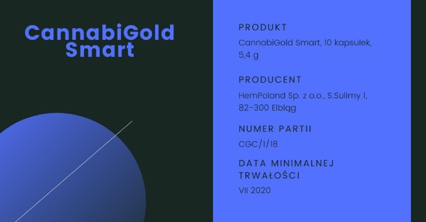 GIS wycofał suplement CannabiGold Smart. Powodem jest...