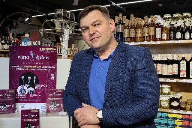 Mariusz Kamiński, właściciel delikatesów Wehikułu Smaku zaprasza na Wino & Śpiew Festiwal, na 4 czerwca.