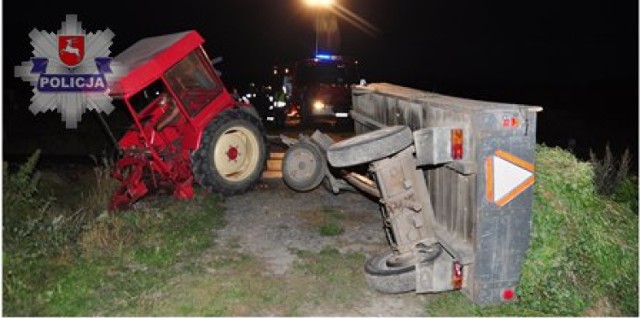 Wypadek na niestrzeżonym przejeździe kolejowym w Marianówce w gminie Wilkołaz