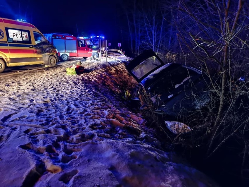 Wypadek na trasie Pniewy - Kwilcz. Droga krajowa nr 24 była zablokowana