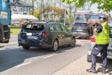 Wypadek koło nowego szpitala w Tarnowie. Samochód ciężarowy zderzył się z dwoma autami osobowymi [ZDJĘCIA] 