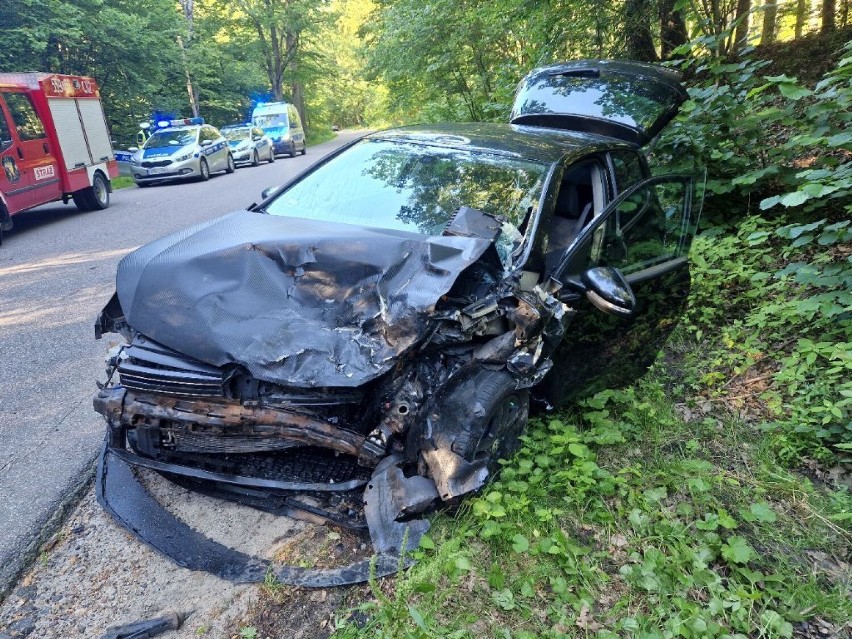 Gmina Choczewo. Wypadek na trasie Żelazno – Gościęcino (31.07.2022)