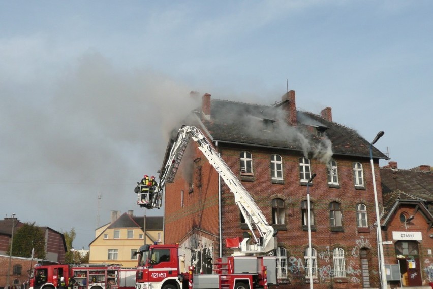 Pożar PKP w Czarnem, 13.10.2014r