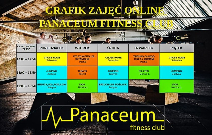 Panaceum Fitness Club Radomsku startuje z zajęciami online [GRAFIK]