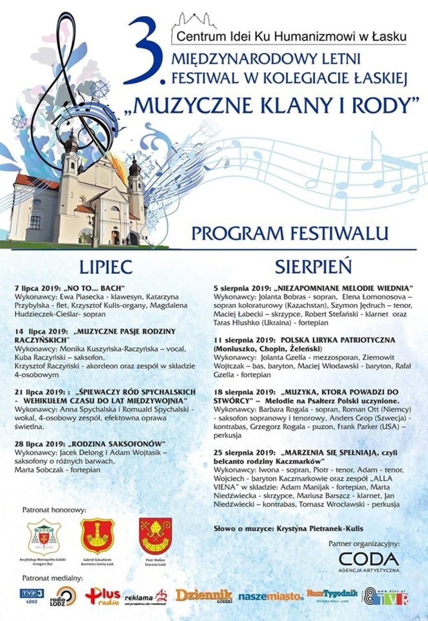 W niedzielę rusza III Międzynarodowy Letni Festiwal Muzyczny w łaskiej kolegiacie [program, zapowiedzi]