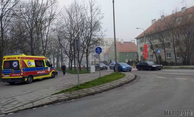 Wypadek na przejściu dla pieszych na ul. Ozimskiej w Opolu.