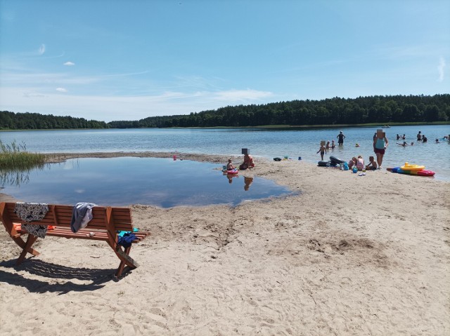 Plaża nad jeziorem Spore, jej powiększenie wcale nie cieszy