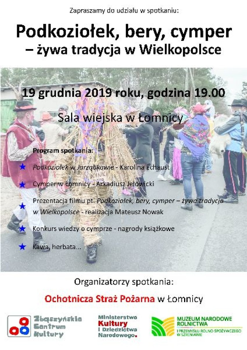 Promocja książki “Podkoziołek, bery, cymper - żywa tradycja w Wielkopolsce” - 19 grudnia 2019