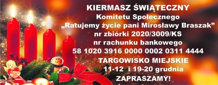 Kiermasz świąteczny na rzecz ratowania tomaszowianki Mirosławy Braszak [ZDJĘCIA]