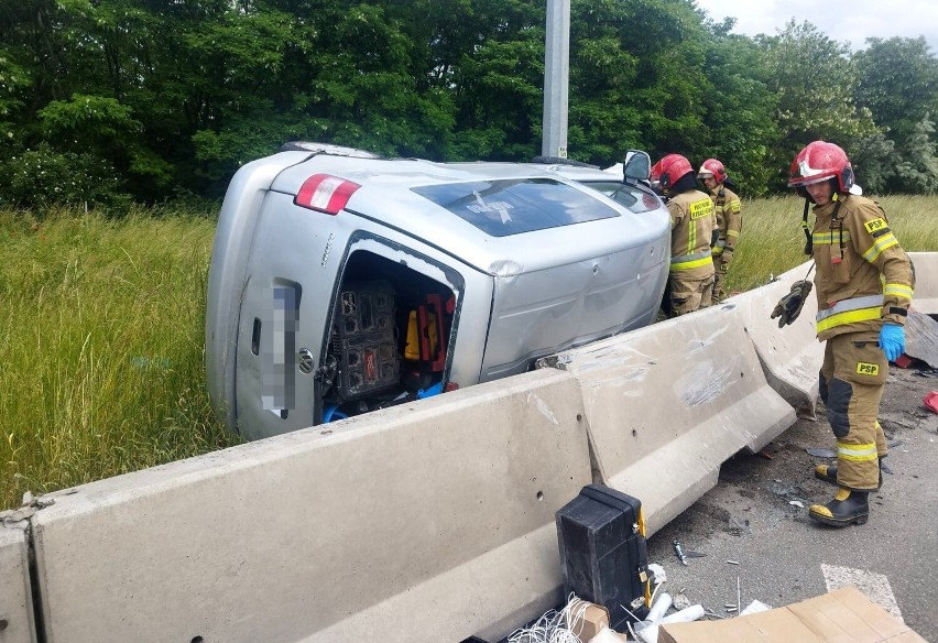 Na autostradzie A4 pod Wrocławiem, na wysokości byłego...