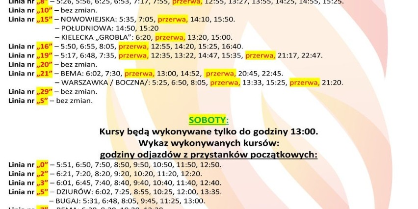 Wielkie ograniczenia w kursowaniu autobusów w Starachowicach. Przez koronawirusa. W niedzielę i święta nie pojedziemy wcale (ROZKŁAD)