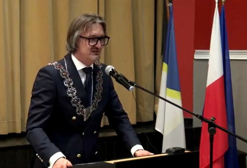 Burmistrz Pelplina Mirosław Chyła mówił m.in. o swoich...