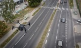 Dron kontra piraci drogowi. W akcji policjanci z Polkowic, Głogowa i Lubina - z ziemi i powietrza