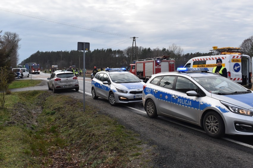 Wypadek na drodze krajowej nr 32 między Gubinem a Krosnem...