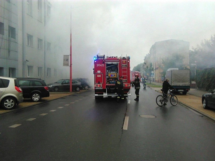 Pożar auta na ulicy Częstochowskiej w Kaliszu