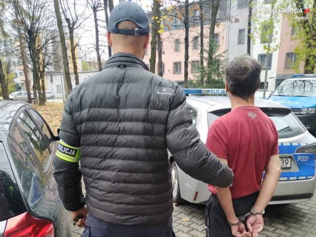 Agresywny będzinianin został zatrzymany przez policjantów